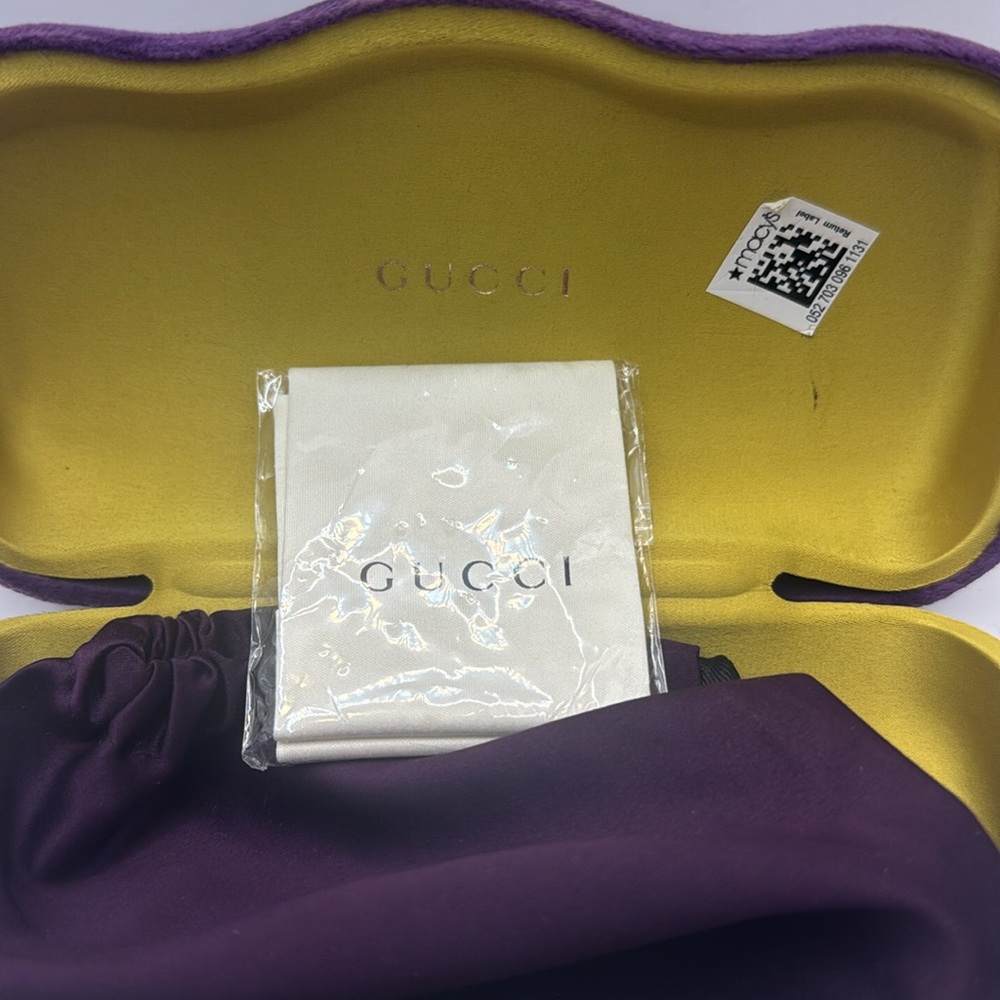 Gucci Purple Glasses Case, Bag, and Cloth - Picture 3 of 10